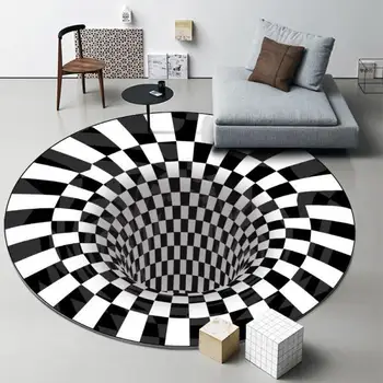 3D vizuálne crystal velvet vytlačené koberec domov obývacia izba hallucination kolo miesto, spálne, kancelárie koberec koberec