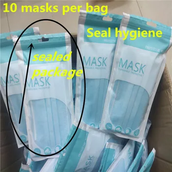 Jednotlivo balené 3-vrstva masky na tvár mondkapjes masky 10 ks Jednorazových mascarilla con filtro masque mascarillas maseczka