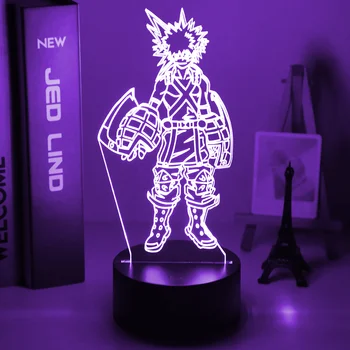 3D Lampa Katsuki Bakugo Obrázok Deti Spálňa Nočného Led Dotykový Snímač Osvetlenie Miestnosti Anime, Môj Hrdina Akademickej obce Darček Led Nočné Svetlo