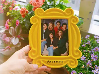 Priatelia tv show central perk monica je žltý rám mini foto rámček