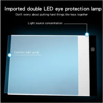 A4 A5 kreslenie grafiky tablet pole LED diamond lampa pad light pad doska diamant maľovanie na príslušenstvo súprava nástrojov LD220
