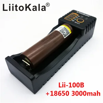 LG HG2 nový, originálny 18650 lítiová batéria 3.7 V 3000 mAh nabíjateľné batérie 30A + Lii-100B 18650 nabíjačky