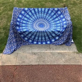210cmx150cm Hot Obdĺžnik Mandala Indickej Hippie Boho Gobelín Stene Visí Pláži Hodiť Mat Deka Yoga Mat