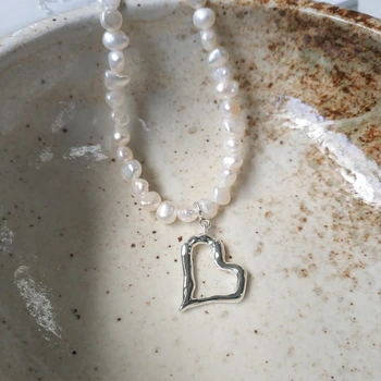 Silvology Nepravidelný Záhyby Openwork Srdce Prstene pre Ženy 925 Sterling Silver Minimalistický Dizajn Otvoriť Krúžky Japonsko Kórea Šperky