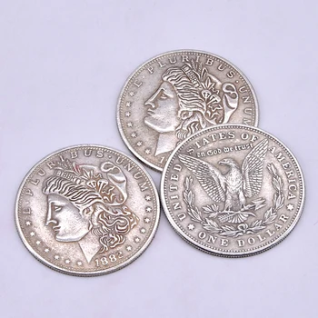 Farebné Mince (Morgan verzia) Kúzla Jednej Mince na Tri Zmeny Farby, Objavia sa Strácajú Mince Magia zblízka Trik Rekvizity Legrační