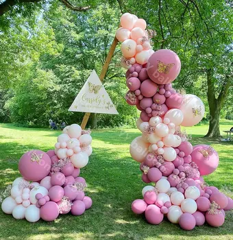 Pastelové Balóny Garland Arch Nastaviť Macaron Broskyňa Hot Pink Balón Hobby Hračky Globos Svadby, Narodeniny 1. Dieťa Sprcha Party Decor