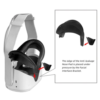 Mäkká PU Kože Očná Maska Kryt Svetla Blokovanie Oko Pokrytie Pad Pre Oculus Quest 2 VR Okuliare Ochranné Mat S VR Objektív fotoaparátu