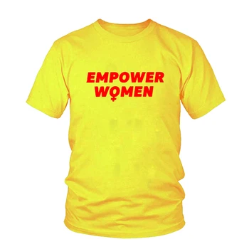 Posilniť postavenie Žien T-shirt Feministické Zábavné Letné Bavlnené Oblečenie Grunge Lumbálna Tričko Dievča Moc T Shirt Bežné Topy Tumblr Tees