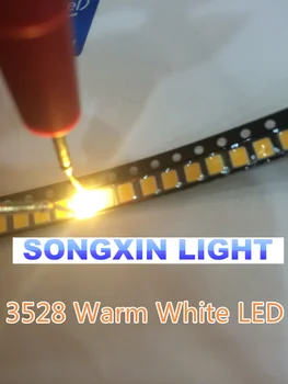 2000 ks 1210 SMD SMT 3528 LED Teplá biela NAPÁJANIE TOP PLCC-2 Lampy Perličiek SMD Čip pre Všetky Typy LED Svetlo