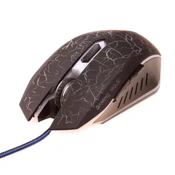 6 Kľúče, Profesionálne Farebné Led Podsvietenie 4000 Dpi Optické Káblové Hráč Myš Bezdrôtová Myš Pre Notebook PC Ploche Počítača