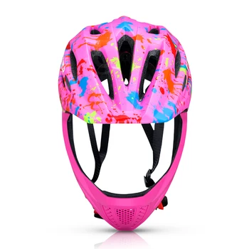 Horúce Dieťa Chlapci Dievčatá Odnímateľný Prilby LED Cyklistické Prilby Deti Full Face Bike MTB Cyklistické Prilby Cascos Ciclismo S 46-53 cm
