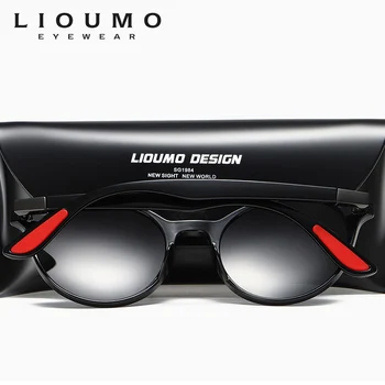 LIOUMO 2020 Dizajn Značky Muži Ženy Klasické Retro Nit Polarizované slnečné Okuliare TR90 Nohy Oválne UV400 lentes de sol mujer zonnebril