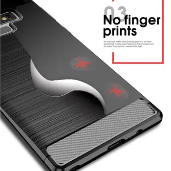 IPAKY TPU Telefón prípadoch Pre Samsung Galaxy Note 9 Prípade Luxusné Uhlíkových Vlákien Mäkký Silikónový Zadný Kryt Pre Samsung Note9 Prípade 6.4 palec