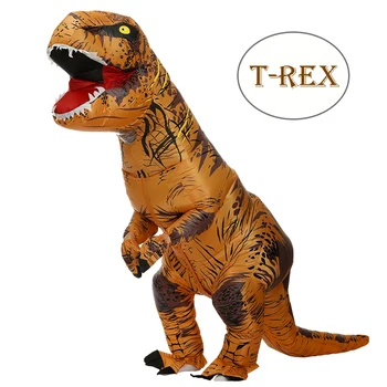 Cosplay Raptor T-REX Dinosaura Kostýmy Karneval Dino Nafukovacie Kostým Halloween Party Vyhovovali Legrační Karikatúra Výkon Oblečenie