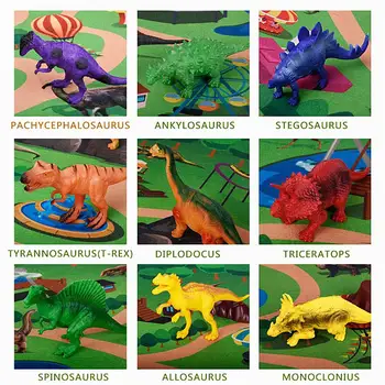 Dinosaurov Hračky S Play Mat Deti Hračky Dinosaurov Nastaviť Deti Hrať Kit Vzdelávacie Darček Hračky Pre Chlapcov, Dievčatá