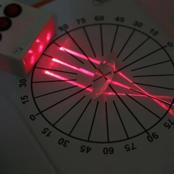 OOTDTY Fyzickej Optika Experiment Nastaviť Trojuholníkového tvaru Hranola Laserového Svetla Vypuklé Konkávne Šošovky Nastaviť Dieťa Darček Hračka Vedy Zariadenia
