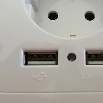 Nové Dual Port USB Wall Adaptérom, Nabíjanie 2A Sieťovej Nabíjačky Stanice Pätice Adaptéra EÚ Zástrčku sieťovej Zásuvke Prepínač