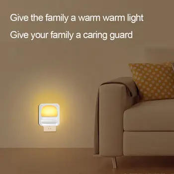 Spálňa LED Nočné Svetlo Nastaviteľný Jas Smart Súmraku Do Úsvitu, Svetelný Senzor Nástenné Svietidlo s Inteligentný Senzor Energie Lampa US/EU Plug