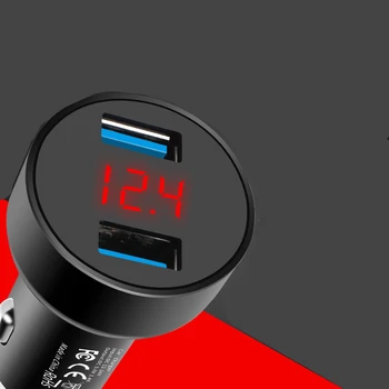 5V 3.1 Digitálny LED Displej Duálny USB Nabíjačka do Auta Pre IPhone, Samsung Tablety Travel Adaptér Rýchle Nabíjanie Pre Xiao