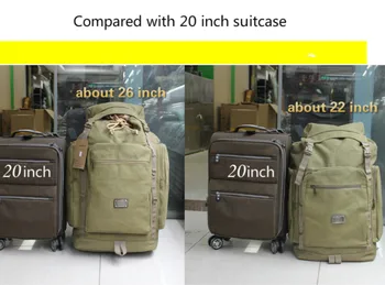Veľkú kapacitu retro plátno pevná veľký batoh Dvojité ramenné cestovná taška muž veľké batohy batožina taška
