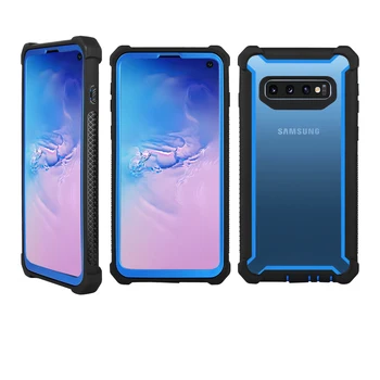 Luxusné Brnenie Pre Samsung Galaxy S8 S9 S10 Plus Prípade Transparentnosti Štyri Rohu Proti Pádu Mobilné Telefóny, Príslušenstvo Ochranný Kryt