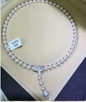 Doprava zadarmo klasické 10-11 mm okrúhle biele perlový náhrdelník 24