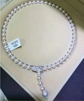 Doprava zadarmo klasické 10-11 mm okrúhle biele perlový náhrdelník 24