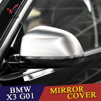 ABS Matný Chróm Bočné Krídlo Dverí Zrkadlo Pokrytie Čiapky Pripravená Na BMW X3 F25 G01/X4 F26 G02/X5 F15/X6 F16 14UP