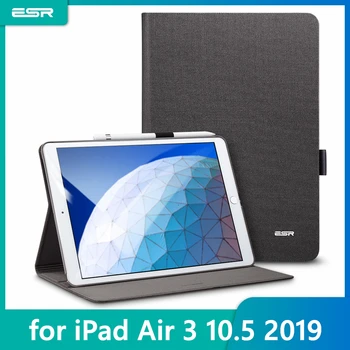 ESR puzdro pre iPad Vzduchu 3 2019 Jednoduchosť Oxford Handričkou PU Kožené puzdro Smart Cover Folio s Ceruzkou Držiak pre iPad Vzduchu 3 10.5