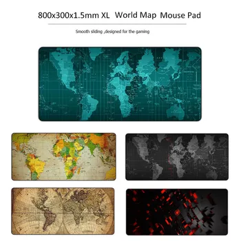 Mapa sveta Gumová Podložka pod Myš Mouse Mat Veľké Gaming Mousepad Hráč Rýchlosť XXL Anti-slip Zamykanie Okraj Stola Mapu Podložka Pre PC Klávesnica