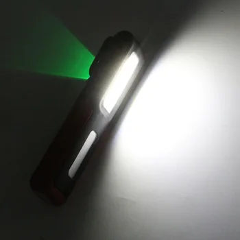 2 Režim Kontroly Lampa COB LED USB Nabíjateľné Skladací Magnetický Hák Stan Camping Pochodeň Baterka Pracovné Osvetlenie, vstavaná Batéria