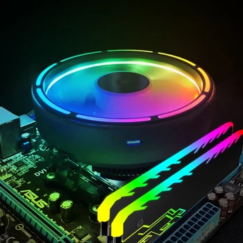 120 mm Farebné LED Svetlo CPU Chladič na Chladenie Ventilátorom, Tepelný Rozptyl Počítačové Príslušenstvo