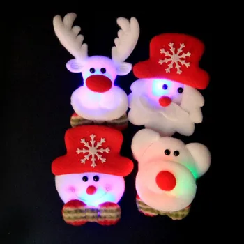 Svetlo Žiariace Odznak Santa Claus Medveď, Jeleň LED Blikajúce Brošňa Kolíky Dekor Rozsvieti Vianočný Večierok