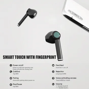 Originálne Lenovo Bluetooth Slúchadlo Bezdrôtový Headset Stereo Slúchadlá Touch Control na Zníženie Hluku HD Hovor Športové Slúchadlá