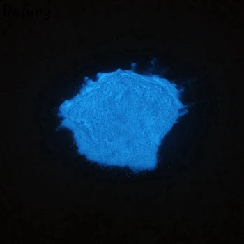 100 gramov Tmavo Modrá Svetelná žiara v tme prášok fluorescenčné prášok svietiace farby DIY reklamných materiálov