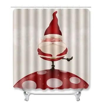 2020 Jedinečný Dizajn Nepremokavé Produkty Vianočné Sprchový Záves Červené Auto Vaňa Záclony 180*180 CM