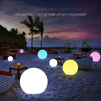 Nafukovacie PVC Balón Diaľkové Ovládanie LED Loptu Plážové Kúpalisko Dekorácie