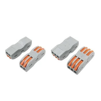 Doprava zadarmo (100ks/krabica) mini rýchlo drôt Konektory,Univerzálny Kompaktný Kabeláž Konektor,push-v radovej PTC-221 222