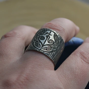 EYHIMD Mytológiu Goddes Hel Krúžok Viking Hela Runy z Nehrdzavejúcej Ocele Kapela Celtics Amulet Pohanské Šperky
