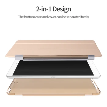 Pre iPad 10.2 Prípade 2019 PU Kožené+Pevného PC Späť Smart Magnetický Kryt Trifold Stojan, puzdro Pre iPad 10.2 7. Generácie Vzduchu 3 Funda