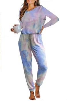 2020 Rýchle dodanie Bavlna dámske Pyžamo Nastaviť Jeseň Zima Pyžamá Tlač Sleepwear Domáce Oblečenie Pre Ženy Sexy spodnú Bielizeň