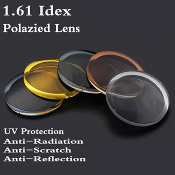 1.61 Index Asférické Polarizované slnečné Okuliare, Šošovky na Predpis CR-39 Krátkozrakosť Presbyopia UV Ochranu, Slnečné Okuliare, Šošovky, 2 KS RS233