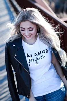 Mas Amor Por Prospech Žien tričko Bežné tričko Pre Pani Yong Dievča Top Tee Lumbálna Kvapka Loď