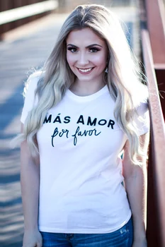 Mas Amor Por Prospech Žien tričko Bežné tričko Pre Pani Yong Dievča Top Tee Lumbálna Kvapka Loď