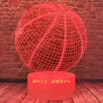3D Ilúziu, Nočné Lampy Basketbalovú Loptu Hologram Akryl Nočného pre Izba Dekor Jedinečné pre Študentov Spálňa Deti Vianočné Hračky