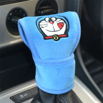 Doraemon vozidla plyšový vankúš bezpečnostného pásu kryt spätného zrkadla ručnú brzdu kryt papier, uterák tkaniva box interiéru vozidla plyšová