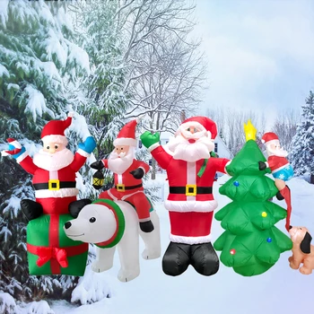 Vianočné Nafukovacie Dekorácie Vonkajšie Záhradné Dvore Vianoce, Santa Claus Snehuliak, Vianočný Strom Party Dekor Ornament LED Svetlo