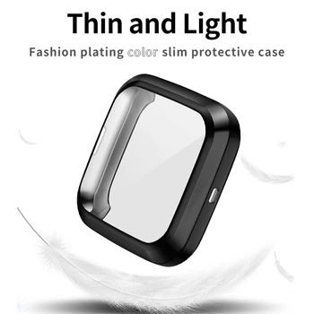 10 KS TPU Screen Protector Prípade Fitbit Zmysel Naopak 3 2 1 Lite Sledovať Krytie Soft Light Nárazník pre Versa3 Full Shell