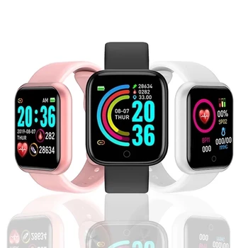 2021 Digitálne Hodinky Muži Ženy Fitness Sledovanie Tepovej Frekvencie, Krvného Tlaku Nepremokavé D20 Smartwatch Sledovať Smart Hodiny Krokomer