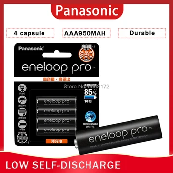 4pcs Panasonic Eneloop Pro AAA Batérie Nabíjateľné Batérie 950mAh 1.2 V NI-MH Fotoaparát Blesk Hračka Vopred Nabitá
